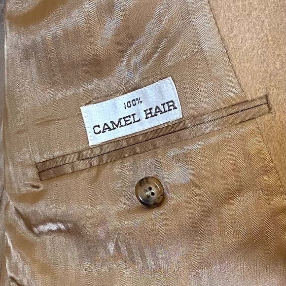 Men’s Camel Hair Sport Coat ?46R Camel Tan Heritage Style Luxury Blazer Classic - Picture 4 of 10